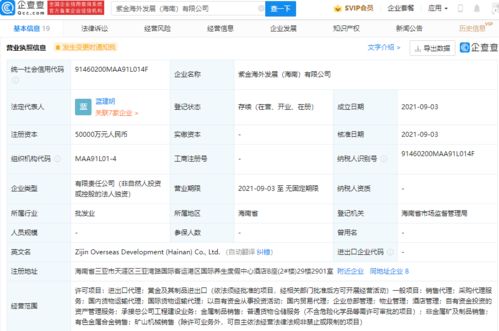 紫金矿业斥资5亿成立海外发展公司，聚焦矿产资源全球化布局